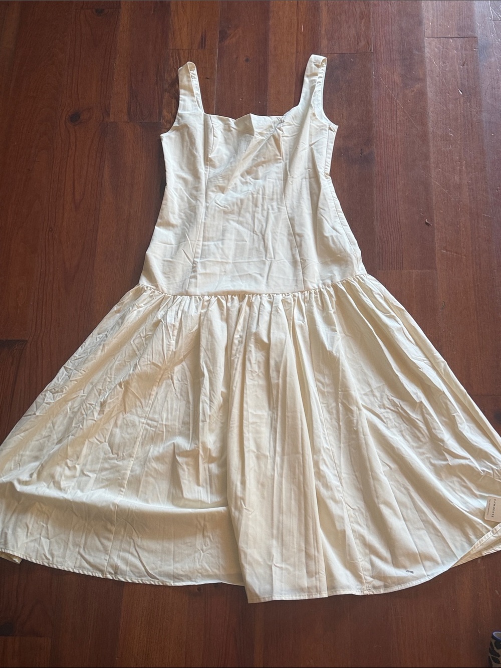 Commense Cream Sleeveless Twirl Dress